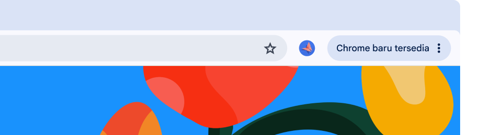 UI browser menampilkan tombol Update berwarna hijau, artinya browser siap dimulai ulang untuk update otomatis.