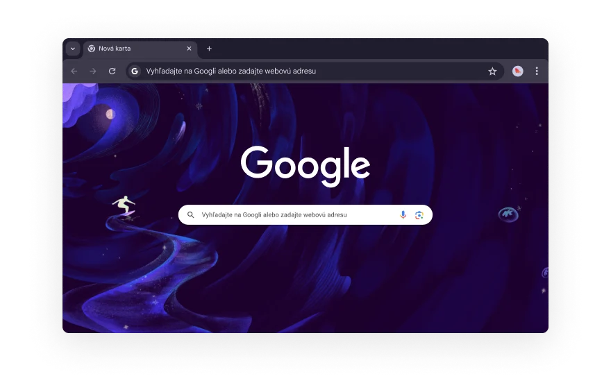 An abstract Chrome UI is surrounded by icons that represent categories for browser extensions. The icons represent Shopping, Entertainment, Tools, Art & Design, and Accessibility.